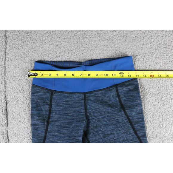 Lululemon Athletica Womens 4 Blue Gather & Crow Crop Limitless Slop Stripe Yoga - Picture 5 of 8